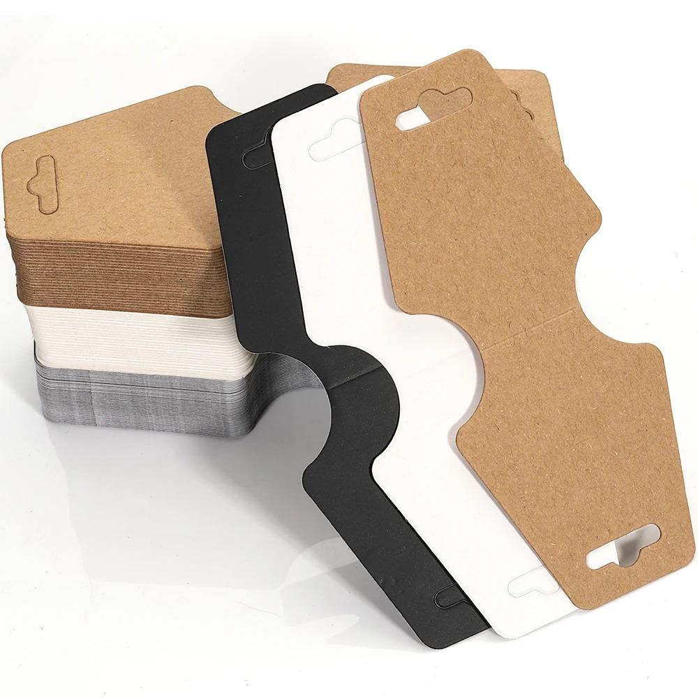 100pcs Foldable Jewelry Display Card Kraft Paper Jewelry Packaging Card  Jewelry Sale