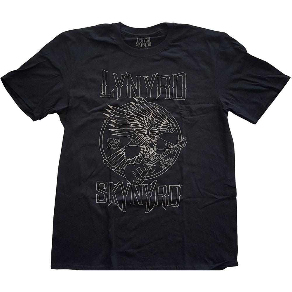 Men s Lynyrd Skynyrd 73 Eagle Guitar T-shirt Small Black 4XL