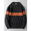 Contrasting Colored Sporty Trendy Casual Pullover Sweater for Men's Retro Loose Versatile Trendy
