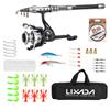Telescopic Fishing Reel Carbon Fiber Fishing Rod Spinning Reels Fishing Accessories