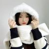 Cozy Date Hood Muffler (White)