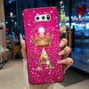 Phone Case For LG V30/V30 Plus/V30S ThinQ/V35 ThinQ Soft Silicone Beautiful Trendy Crown Letter Pattern Black Case Casing