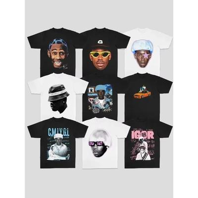 Summer Tyler The Cleator Herren Damen T-Shirt Creator Tyler Rap Hiphop American Street Print Direktsprüh Baumwoll Kurzarm T-Shirt