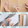 100/2PCS Double Sided Adhesive Wall Hooks Invisible Traceless Snap Hook Wall Storage Holder Bathroom Kitchen Bedroom Hook Kit