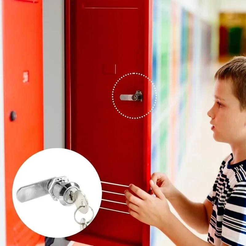 Zinc Alloy Cam Lock Set Door Cabinet Mailbox Drawer Cupboard Locker Security Locks with 2 Keys Furniture Hardware Accessories