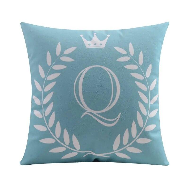 45*45CM 26 English Letters Plush Pillowcase Wedding Party Festival Decoration Sofa Office Seat Car Cushion Cover Home
