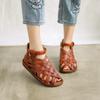 Fashion GKTINOO Women Sandals 2025 Summer Shoes Genuine Leather Covered Toe Soft Casual Walking Zapatos Mujer Plataforma Big Size 35-40