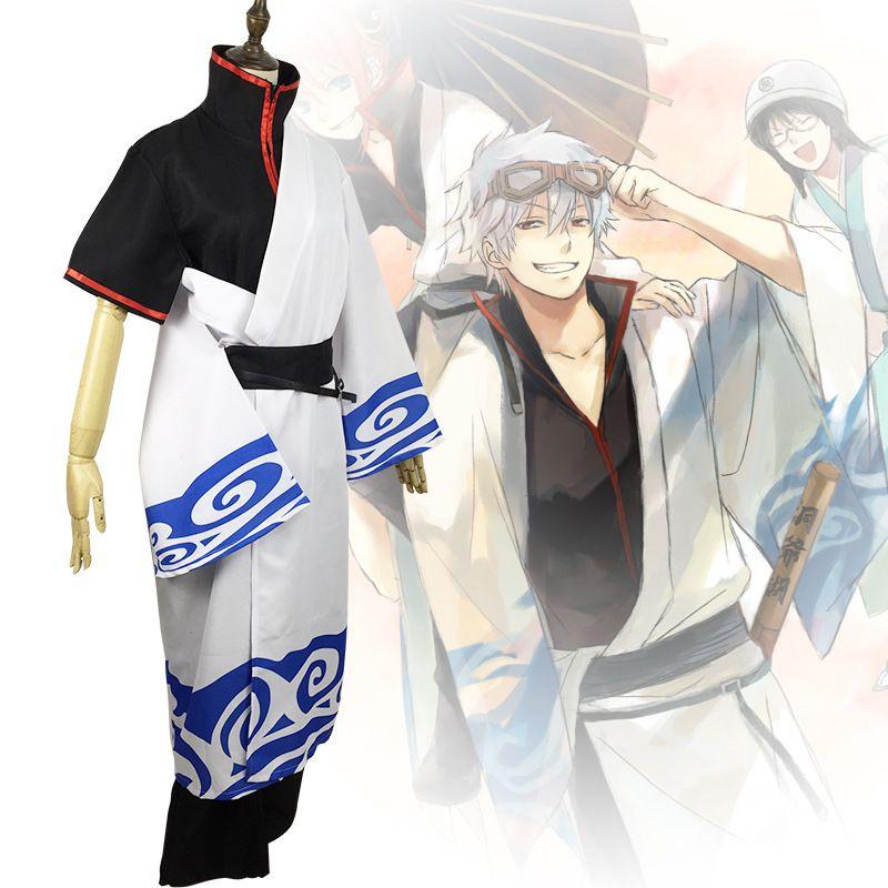 Zeitlos Stilvolles Gintama Sakata Gintoki Anime Silver Soul Halloween Cosplay Kostüm Anzug Komplettset für alle Anlässe