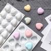 15 Holes Heart Chocolate Silicone Moulds Love Shape Jelly Fondant Making Tool Valentine’s Day Gifts Wedding Scented Candle Decor