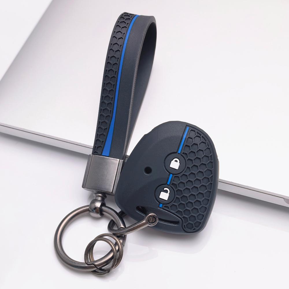 Key Cover for Toyota Hilux Yaris Corolla Rav4 with Keychain Anti-Scratch Guard Shockproof Protection Soft Grip Texture Responsive Button Touch