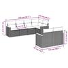 VidaXL Salon de Jardin avec Coussins 7 pcs, Canapés de Terrasse, Ensemble de Meubles de Patio, Mobilier d'Extérieur, Gris 3226144