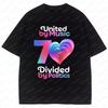 Eurovision Song Contest StateUnisext Tshirt United by Music Divided by Politics Tee Music Festival Vienna 2026 Music Event Clothes
