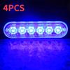4PC 12LED High Light Truck Side Warning Light Emergency Light Amber Constant Warning Super Bright Side Warning Lamp Assembly 12V