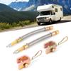 2Pcs Tire Valve Stem Extension Adaptor Stainless Steel Braided Hose Car Universal 150mm