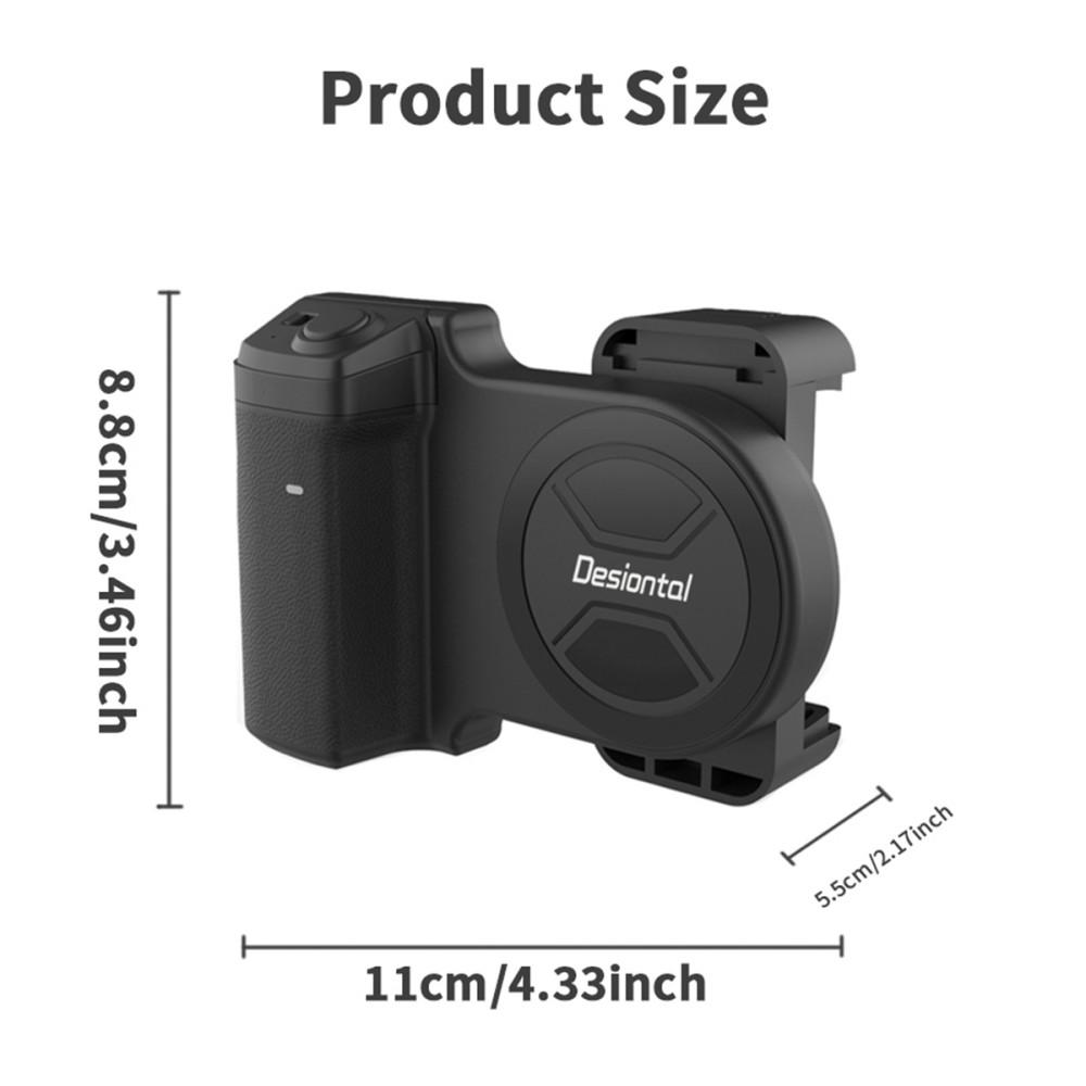 Smartphone Kamerahandtag Grepp Universell Bluetooth-utlösare Selfie Stabilisator Vertikal Horisontell Fotografering Fototillbehör