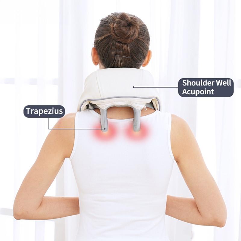 Multi Angle Shoulder Neck Massager Wireless Hands-free Clamp Kneading Muscle Relax Pain Relief Massage Equipment