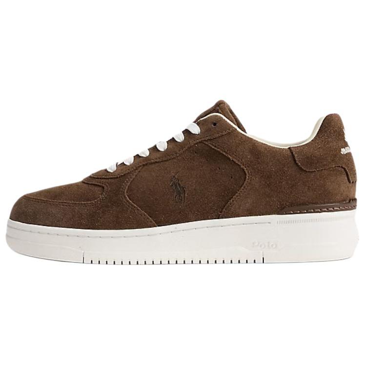 

Polo Ralph Lauren Masters Court Suede Round Toe Lace-Up Low-Top Sneakers Men sneakers Brown 100087365 44