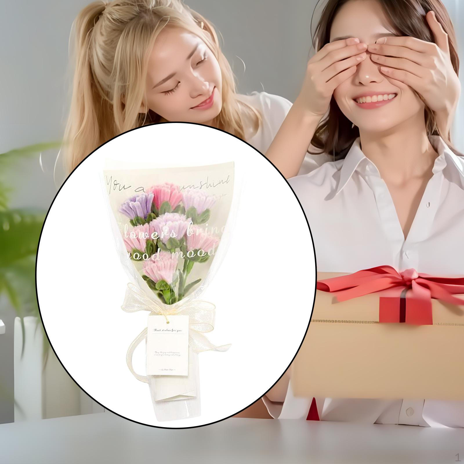 

DIY Carnation Bouquet Arrangement Versatile Durable Artificial Flowers Table Centerpiece for Style E