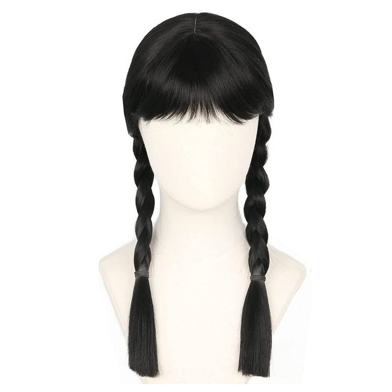 

Jiamei s New Halloween Children s Performance Cosplay Costume Dark Gothic Wednesday School Uniform Jacket Bangs Wig S