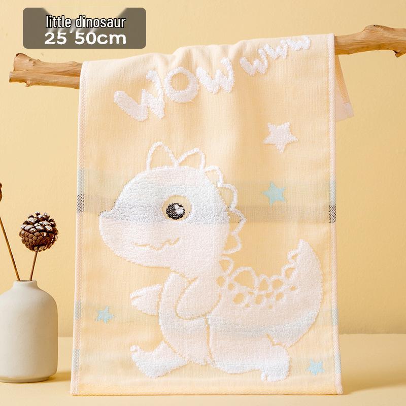 Soft Absorbent Cotton Cartoon Towel for Kids – Skin-Friendly Face Wash Towel, Perfect for Kindergarten and Babies