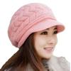Women's Korean Style Ear Protection Woolen Beret: Fashionable, Warm, Versatile, Plus Velvet & Thick Knitted for Autumn/Winter.