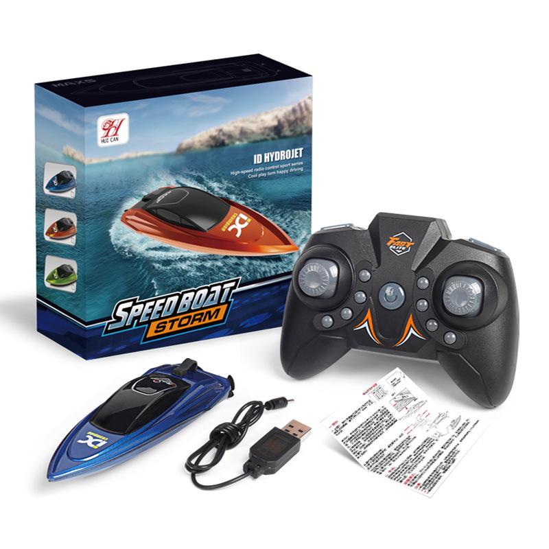

2.4G Mini Remote Control Racing Boat - One-Button Acceleration Submarine Water Toy for Children прозрачный/синий