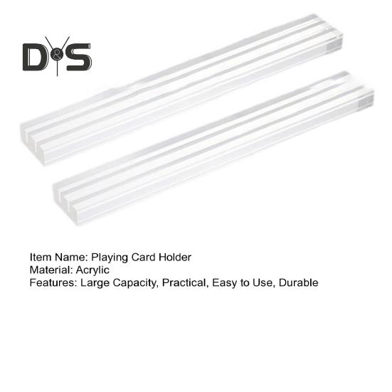 2Pcs Clear Plastic Playing Card Holders Large Capacity Clever Slot Design Playing Card Holder Tray Game Accessories
