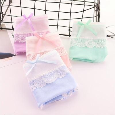 4pcs Girls Panties Lace Girl For Teens  Children Cotton Lingerie 12-18 Years