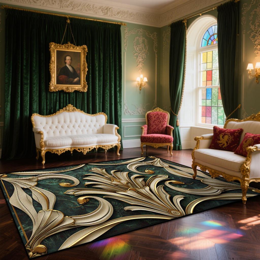 European Style Luxury Living Room Carpet Noble Decoration Large Area Bedroom Lounge Rugs Fluffy Soft Dining Room Floor Mat Tapis