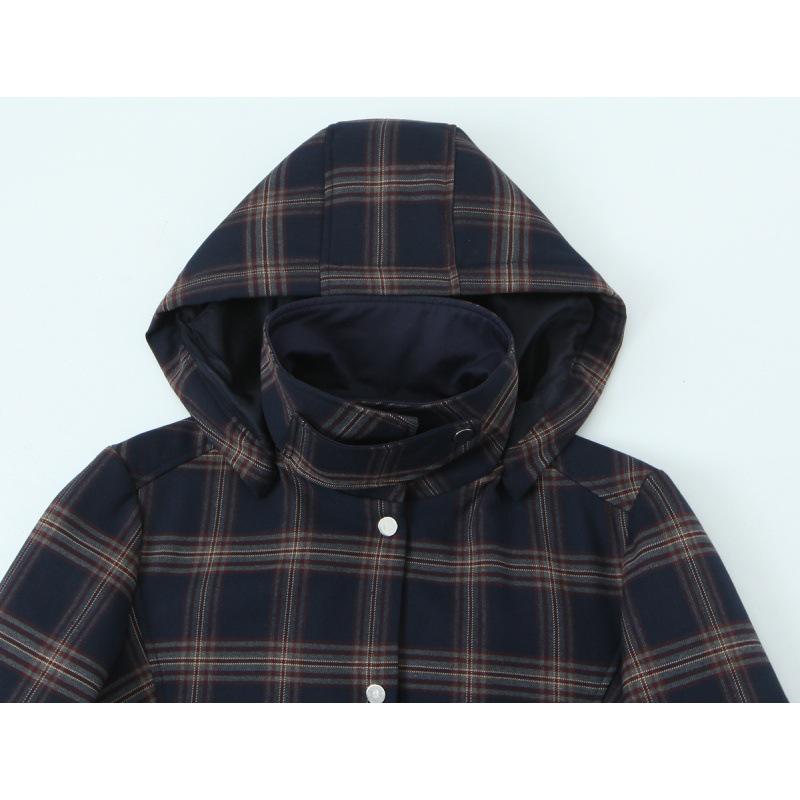 High-End Women's Plaid Hooded Jacket & High-Waisted Lantern Pants Set