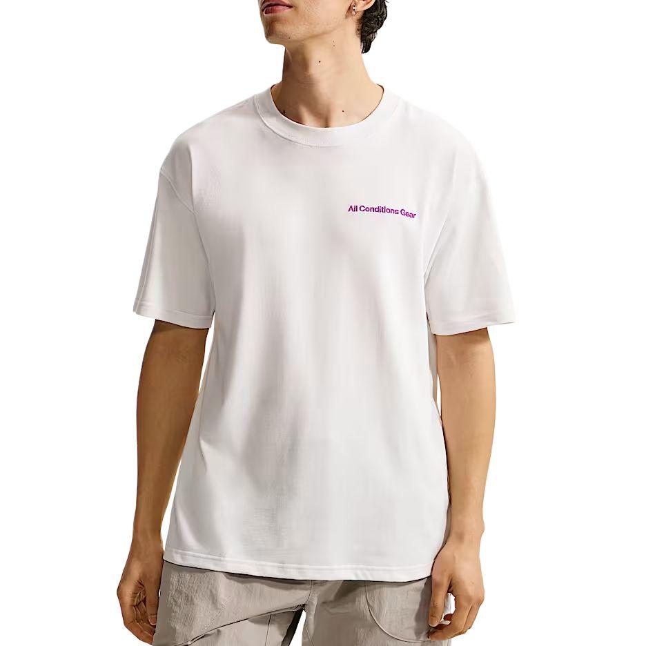 Nike ACG T Shirts Men s White Crew Neck Moderate IR6986-121 XXL