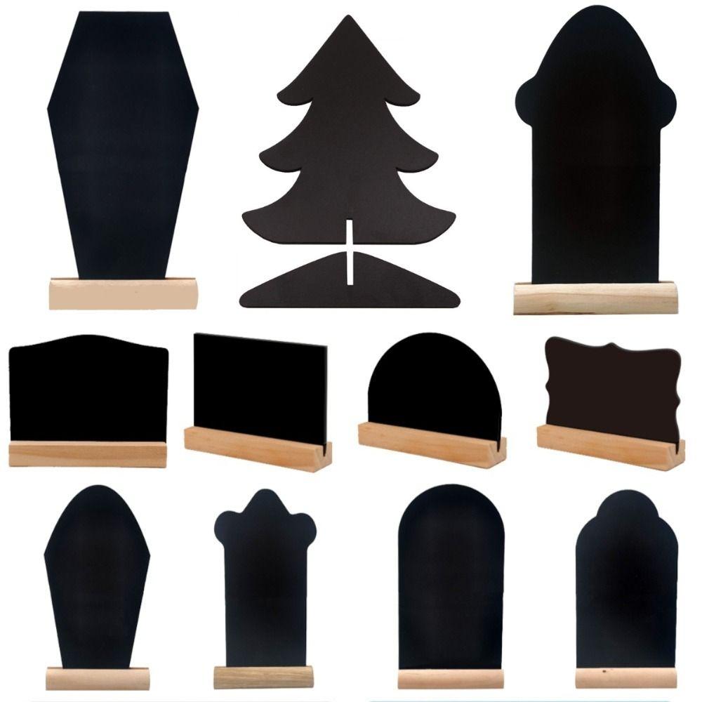 10Pcs/Set Reusable Wooden Message Board DIY Reminder Chalkboard Memo Board  Wedding Party