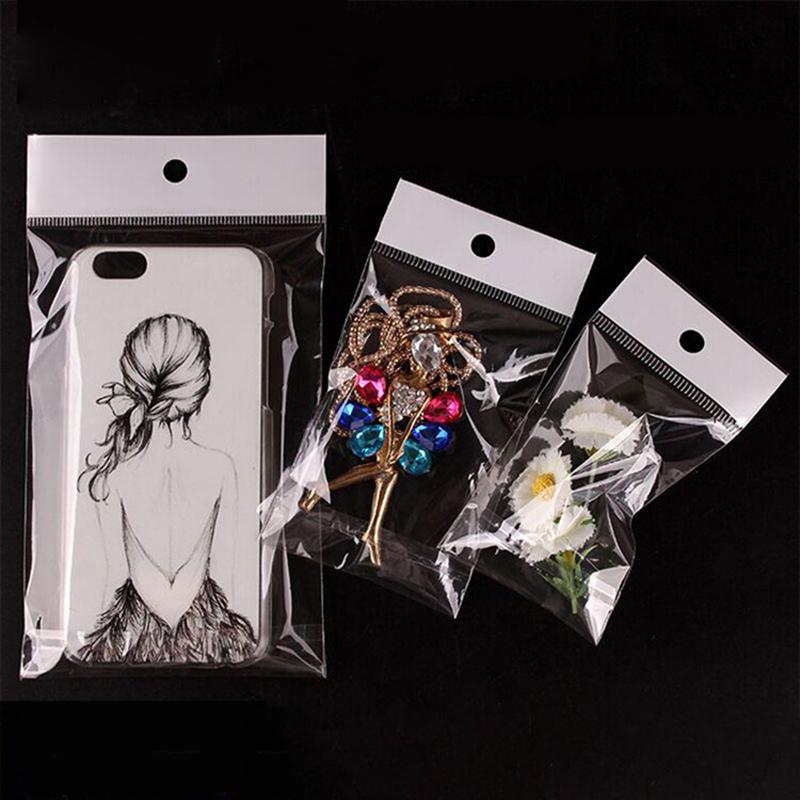 100Pcs Sealable Plastic Transparent Small Packaging Bag For Jewelry
