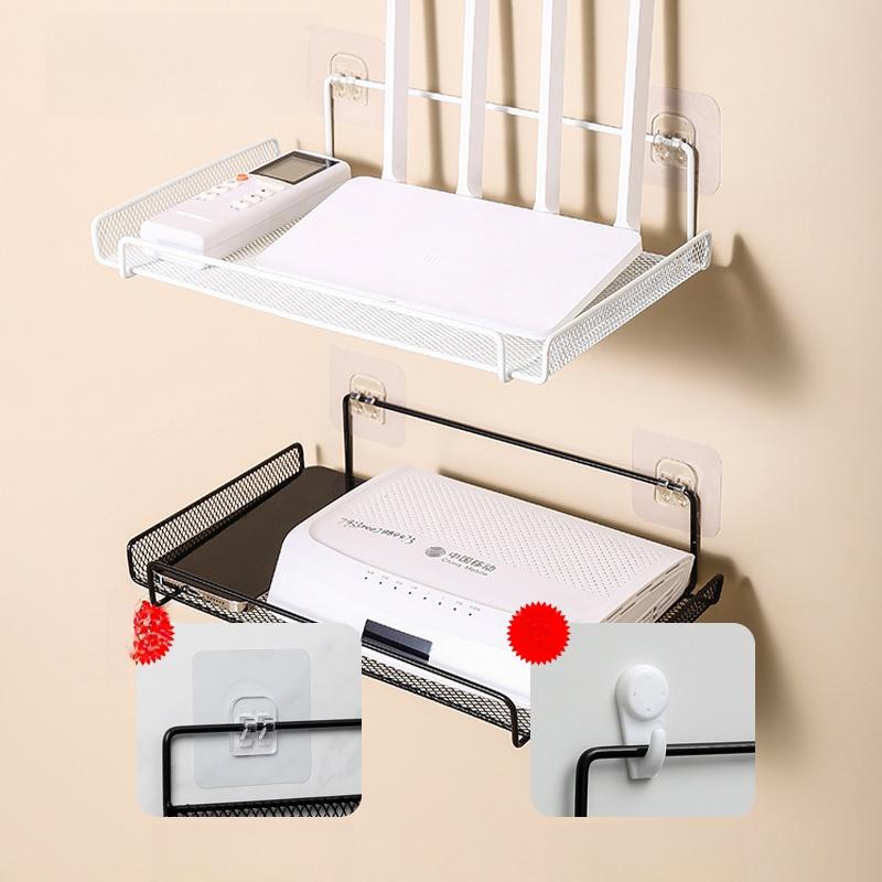 Wireless Router Storage Box TV Box Organizer Cable Management PVC Holder Living Room Solution TV Wall Mount Shelf