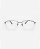 KOLEAT Titanium Geek Chic Transparent Blu-Ray Blocking Silver Frame Glasses [Smdtg] Men Ver.