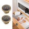 2 Sets Antique Furniture Hardware Handle Knob Zinc Alloy Round Single Hole Cabinet Door Handle