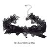 Sexy Schwarzer Spitzen-Schleifen-Knoten-Choker-Halskette Modisches Kragen-Halsketten-Schmuckstück