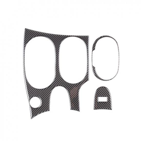 Naklejka wykończeniowa panelu zmiany biegów konsoli środkowej z włókna węglowego do Corvette C6 05-13