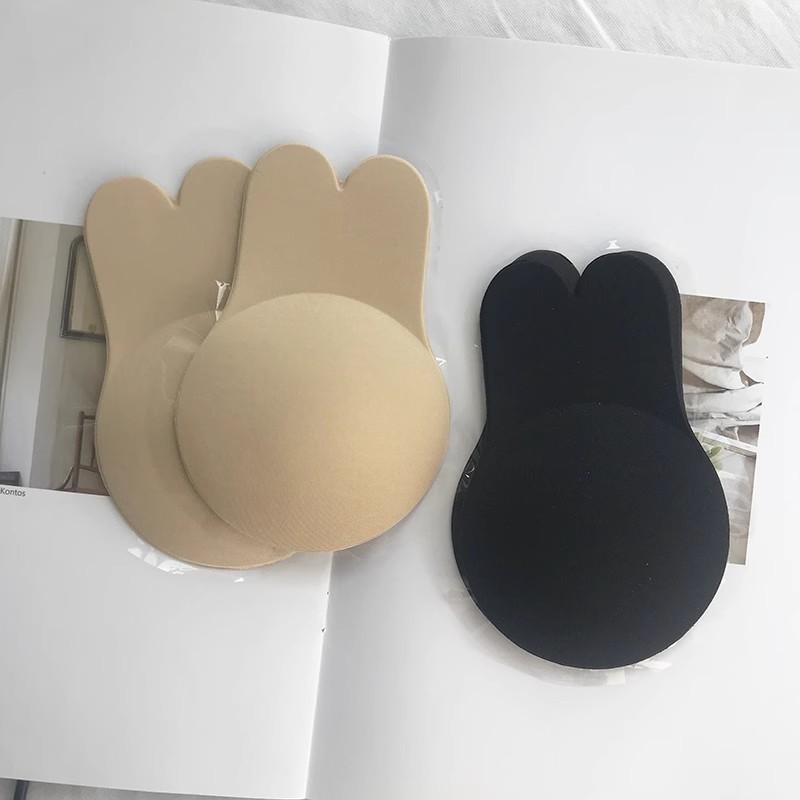 S/M/L Push Up Bras Self Adhesive Silicone Strapless Invisible Bra Reusable Sticky Breast Lift Tape Rabbit Nipple Cover Bra Pads