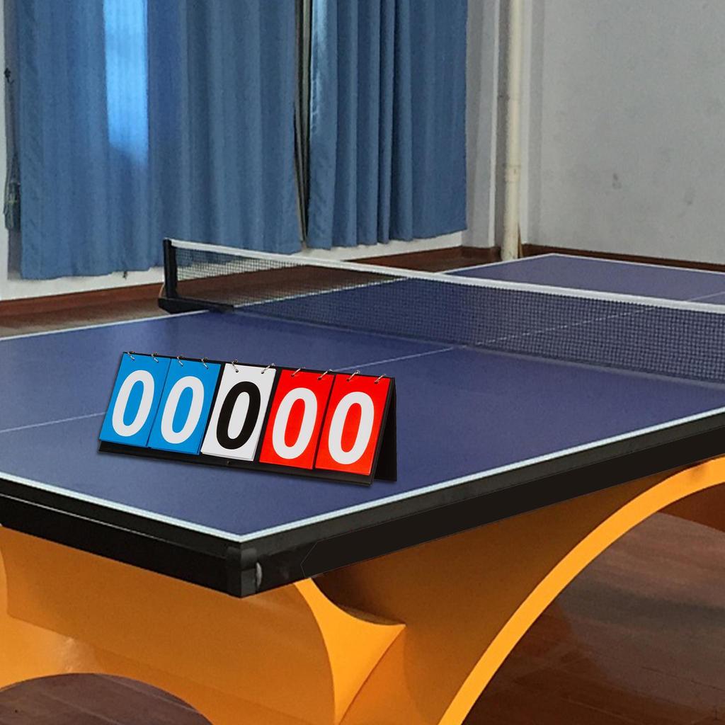 Tabletop Flip Scoreboard 4/5/6 Digit Score Flipper Sports for Table Tennis Many Games