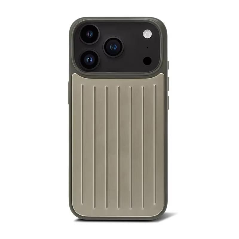 3D Corrugated Stripe Stylish Busine Sle Luggage Case for IPhone 17 Pro Max 16 15 14 13 Cover Hard Shockproof Bumper Luxury Funda