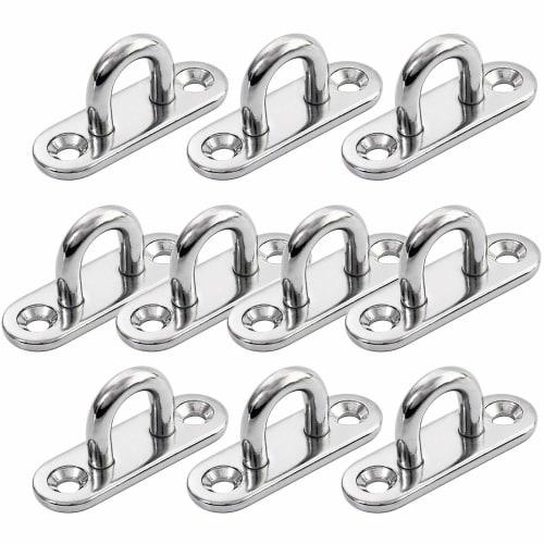 

Pstyle. Pad Eye Eye Plate Hook Stainless Steel 304 Hardware PST-055 (Pack of 10, M5)