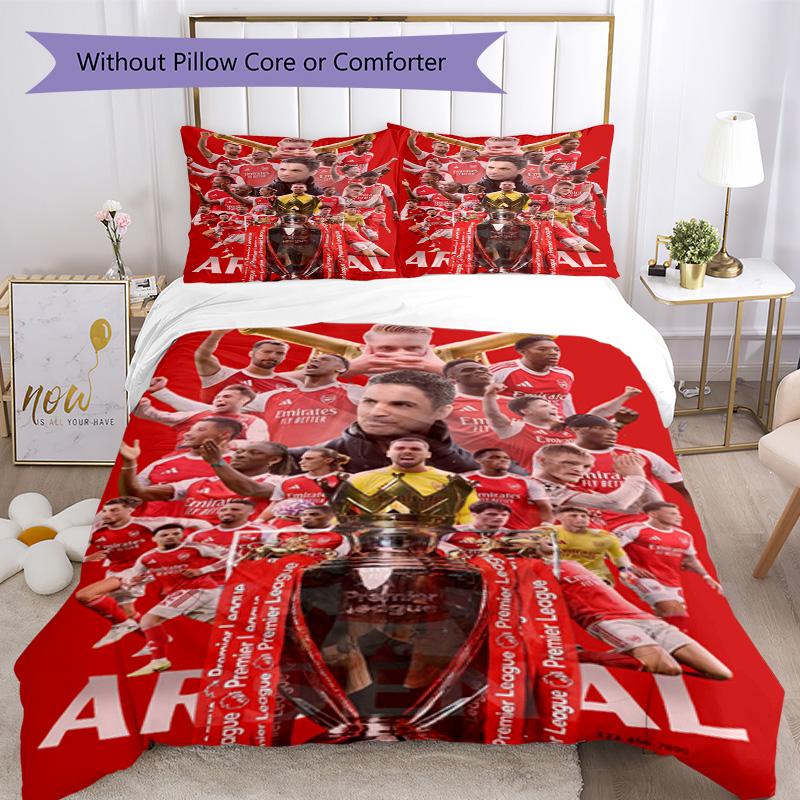 Arsenal Football Player Bedding Set Perfect for Living Room Lightweight Perfect Gift for Friends & Family