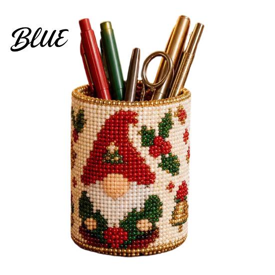 Educational Craft Supplies Bead Embroidery Kit DIY Pen Holder 3D Beaded Tiny Pencil Fine Motor
