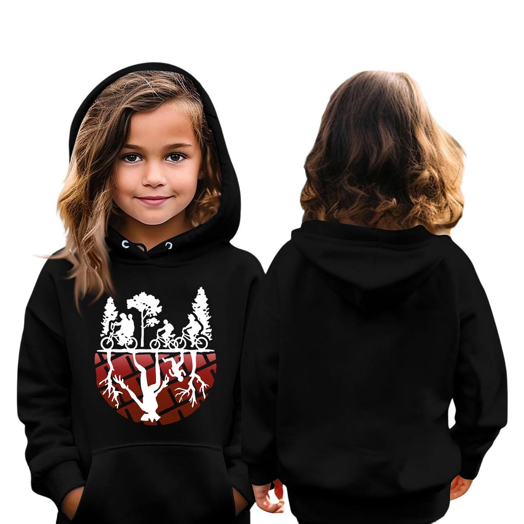 Sweat-shirt pour enfants à manches longues, léger et décontracté, à capuche ample et confortable