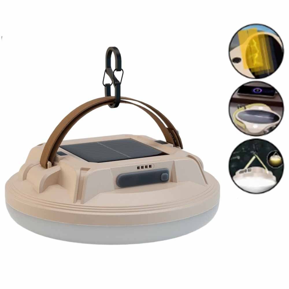 Hanging Hook Solar LED Camping Light Rechargeable Battery Working Repair Lamp  Tent Use