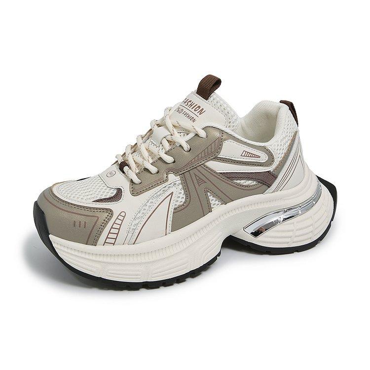 

[youshilai] Germanic girl~ retro color matching thick-soled heightening sports and leisure shoes women s dad shoes 35