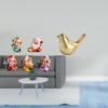 Fortune God Resin Figurines And Golden Bird Animal Statues Modern Tabletop Sculpture for Bedroom