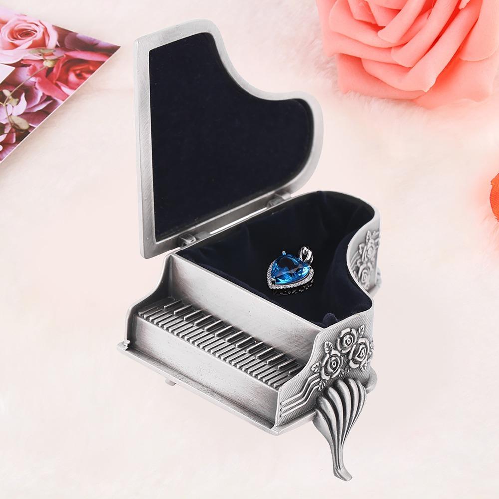 Piano Piano Shaped Jewelry Box Zinc Alloy Jewelry Organizer Box Jewelry Storage