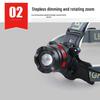UOSU T6 Rechargeable Zoom Induction Fishing Headlamp